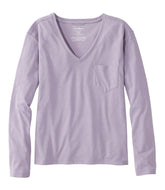 L.L.Bean For Sale | Women's Vista Camp V-Neck Pocket Tee, Long-Sleeve