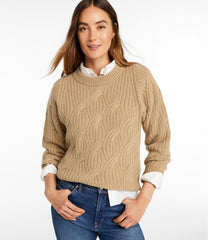 L.L.Bean | Women's Signature Premium Cashmere Cable Sweater, Crewneck