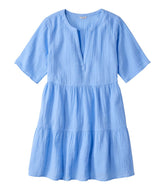 L.L.Bean US | Women's Cloud Gauze Cover-Up Tiered Dress, Print