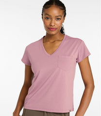 L.L.Bean Online | Women's Mountainside V-Neck Pocket Tee, Short Sleeve