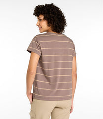 L.L.Bean Sale | Women's Mountainside Crewneck Tee, Short-Sleeve Stripe