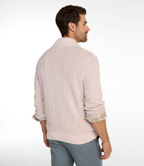 L.L.Bean Discount | Men's Sunwashed Textured Cotton Sweater, Herringbone 1/4 Zip