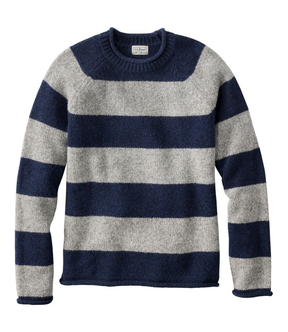 L.L.Bean On Sale | Men's Bean's Classic Ragg Wool Sweater, Rollneck, Stripe