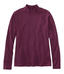 L.L.Bean Outlet | Women's Pima Cotton Tee, Long-Sleeve Mockneck