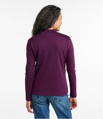 L.L.Bean Outlet | Women's Pima Cotton Tee, Long-Sleeve Mockneck