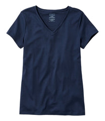 L.L.Bean Sale | Women's Pima Cotton Shaped V-Neck, Short-Sleeve