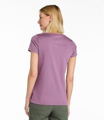 L.L.Bean Sale | Women's Pima Cotton Shaped V-Neck, Short-Sleeve