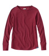 L.L.Bean For Sale | Women's Unshrinkable Mini-Waffle Tee, Long-Sleeve Crewneck