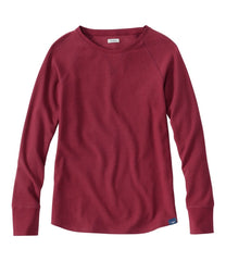 L.L.Bean For Sale | Women's Unshrinkable Mini-Waffle Tee, Long-Sleeve Crewneck