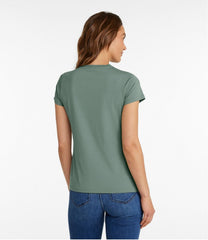 L.L.Bean Discount | Women's Soft Stretch Supima-Blend Tee, Crewneck Short-Sleeve