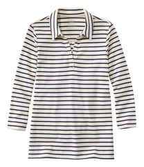 L.L.Bean For Sale | Women's Pima Cotton Tee, Three-Quarter-Sleeve Polo Stripe