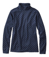 L.L.Bean New | Women's Interlock Turtleneck, Long-Sleeve Allover Print
