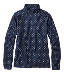 L.L.Bean New | Women's Interlock Turtleneck, Long-Sleeve Allover Print