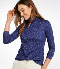 L.L.Bean Outlet | Women's Pima Cotton Turtleneck, Long-Sleeve Print