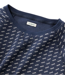 L.L.Bean Sale | Women's Unshrinkable Mini-Waffle Tee, Long-Sleeve Crewneck Stripe