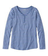 L.L.Bean | Women's V-Neck Henley, Long-Sleeve Stripe