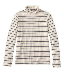 L.L.Bean Discount | Women's Soft Stretch Supima-Blend Tee, Turtleneck Stripe