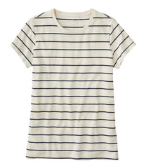 L.L.Bean Online | Women's Soft Stretch Supima-Blend Tee, Crewneck Short-Sleeve Striped
