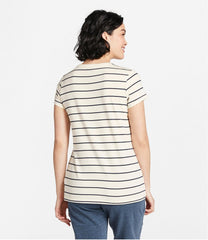 L.L.Bean Online | Women's Soft Stretch Supima-Blend Tee, Crewneck Short-Sleeve Striped