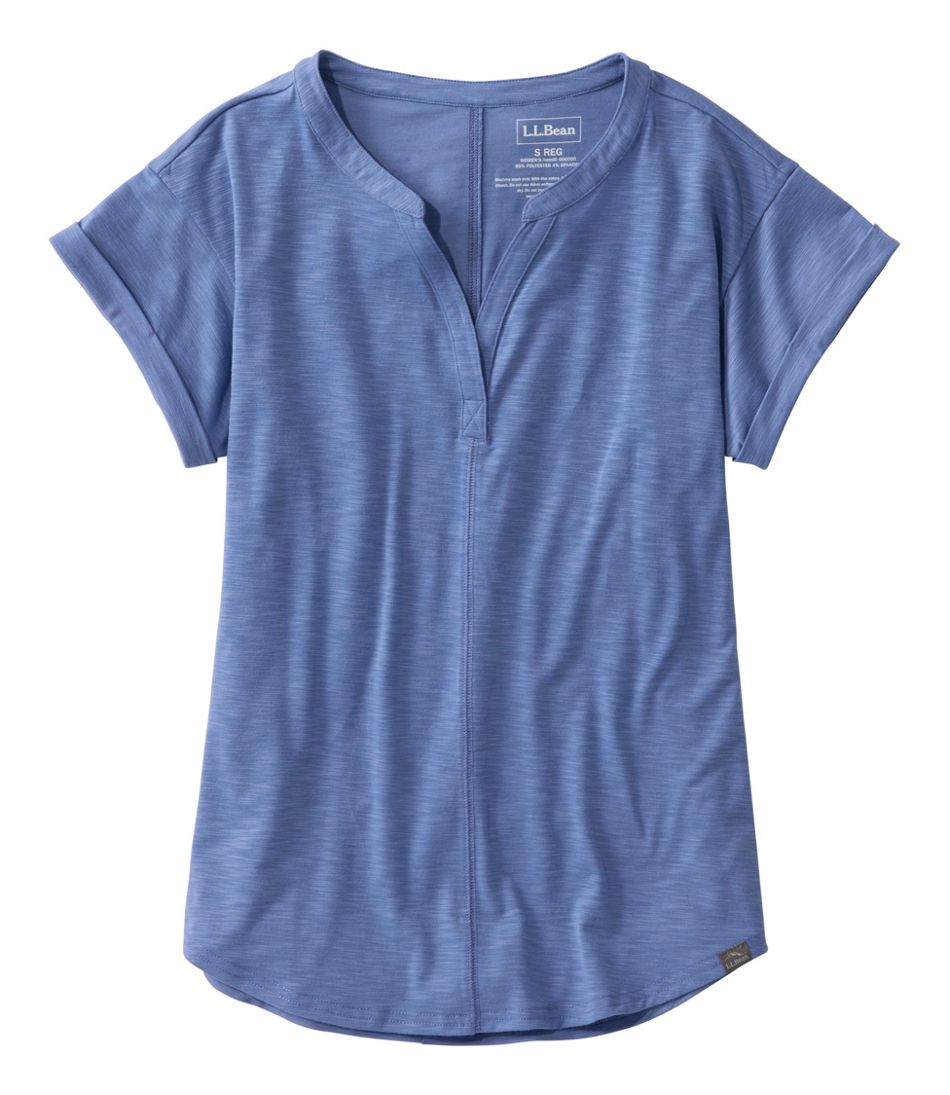 L.L.Bean Sale | Women's Streamside Tee, Short-Sleeve Splitneck