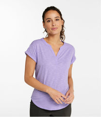 L.L.Bean Sale | Women's Streamside Tee, Short-Sleeve Splitneck