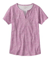 L.L.Bean On Sale | Women's Tee, Short-Sleeve Notch-Neck Print