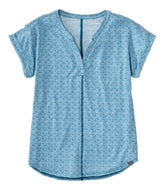 L.L.Bean Online | Women's Streamside Tee, Short-Sleeve Splitneck Print