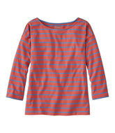 L.L.Bean New | Women's Heritage Mariner Top, Boatneck Three-Quarter-Sleeve Stripe