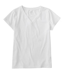 L.L.Bean | Women's Soft Stretch Supima-Blend Tee, Short-Sleeve V-Neck