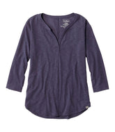L.L.Bean Discount | Women's Streamside Tee, Three-Quarter-Sleeve Splitneck