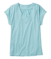 L.L.Bean Outlet | Women's Organic Cotton Tee, V-Neck Cap-Sleeve