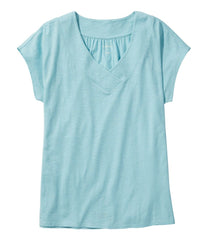 L.L.Bean Outlet | Women's Organic Cotton Tee, V-Neck Cap-Sleeve