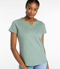 L.L.Bean On Sale | Women's Tee, Short-Sleeve Notch-Neck