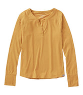 L.L.Bean Online | Women's Ribbed Performance Tee, Long-Sleeve Splitneck