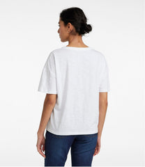 L.L.Bean Discount | Women's Signature Slub Tee, Short-Sleeve Henley