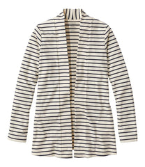 L.L.Bean | Women's Pima Cotton Open Cardigan, With Pockets Stripe