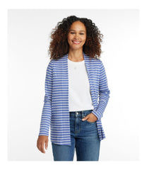 L.L.Bean | Women's Pima Cotton Open Cardigan, With Pockets Stripe