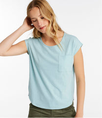 L.L.Bean On Sale | Women's Linen/Cotton Tee, Short-Sleeve Scoopneck