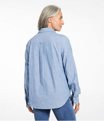 L.L.Bean US | Women's Essential Cotton Shirt, Chambray Long Sleeve
