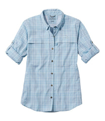 L.L.Bean New | Women's Tropicwear Shirt, Plaid Long-Sleeve