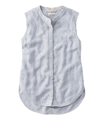 L.L.Bean US | Women's Signature Linen-Blend Button-Front Shirt, Sleeveless