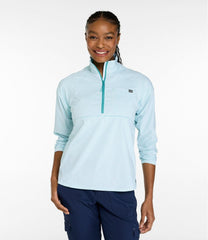 L.L.Bean Online | Women's Everyday SunSmart® Woven Shirt, Quarter-Zip Pullover Colorblock