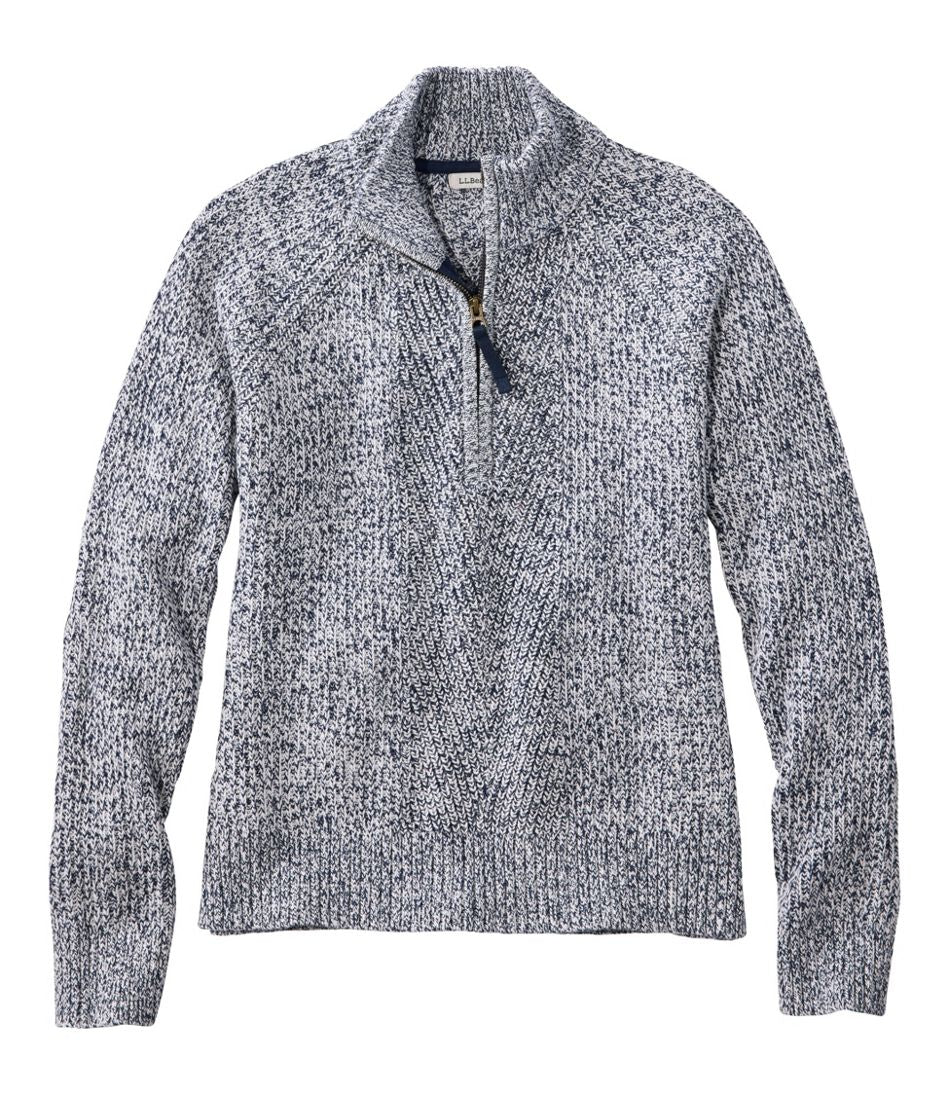 L.L.Bean Online | Women's Mariner Shaker Sweater, Quarter-Zip