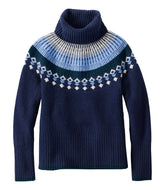L.L.Bean US | Women's SuperSoft Waffle Sweater, Turtleneck Fair Isle