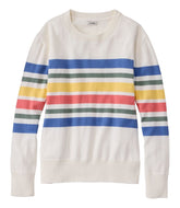 L.L.Bean Outlet | Women's Cotton/Cashmere Sweater, Crewneck Stripe