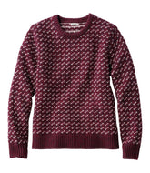 L.L.Bean Sale | Women's Bean's Classic Ragg Wool Sweater, Crewneck Bird's-Eye
