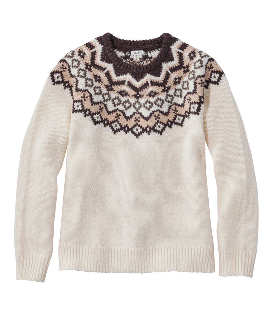 L.L.Bean Online | Women's Bean's Classic Ragg Wool Sweater, Crewneck Fair Isle