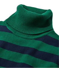 L.L.Bean Discount | Women's Cotton/Cashmere Sweater, Turtleneck Stripe