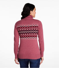 L.L.Bean On Sale | Women's Cotton/Cashmere Sweater, Turtleneck Intarsia