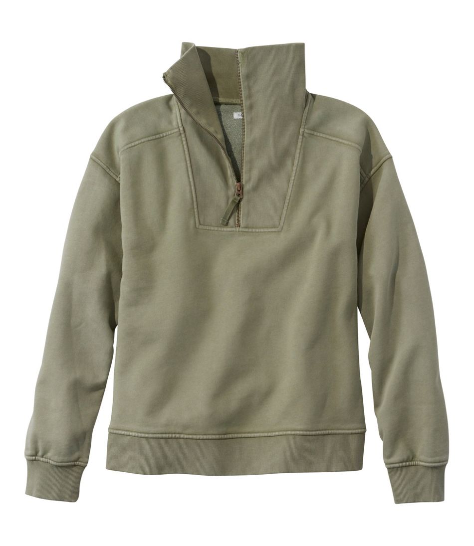 L.L.Bean Discount | Women's Sunwashed Sweats, Quarter-Zip